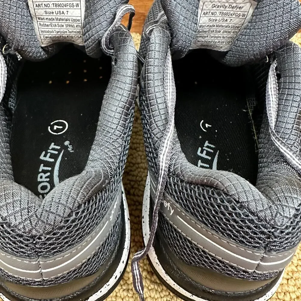 G-DEFY Women's Gray Mighty Walk Shoes 7 Sneaker Comfort Walking Veroshock